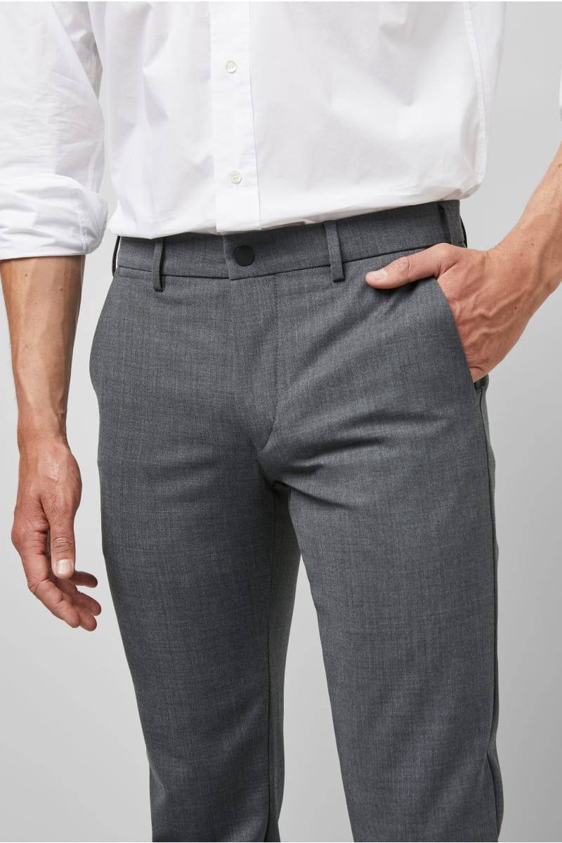 Meyer Pantalone grigio medio in lana bi-stretch m5 by meyer modern fit Black Friday