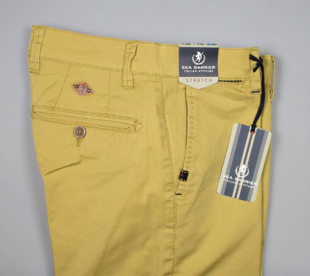 Sea Barrier Pantalone giallo modern fit sea barrier cotone stretch Offerta Giorno del Papà