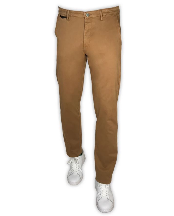 Sea Barrier Pantalone sea barrier marrone in cotone raso stretch modern fit Offerta Anniversario