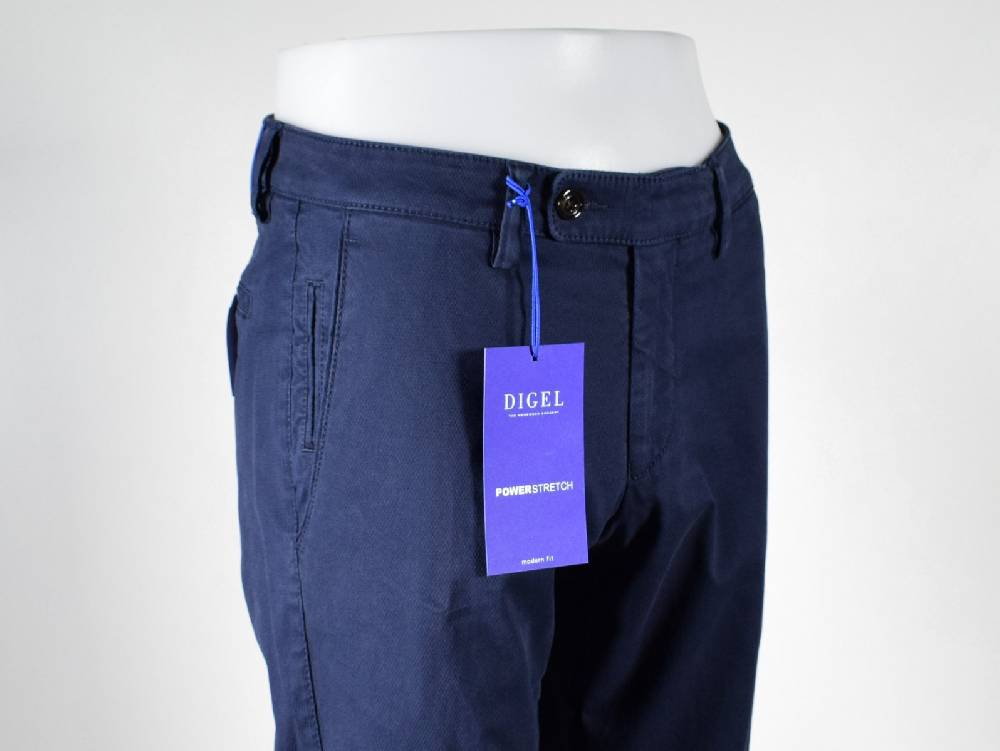 Digel Pantalone blu digel in cotone lavato stretch modern fit Offerte esclusive