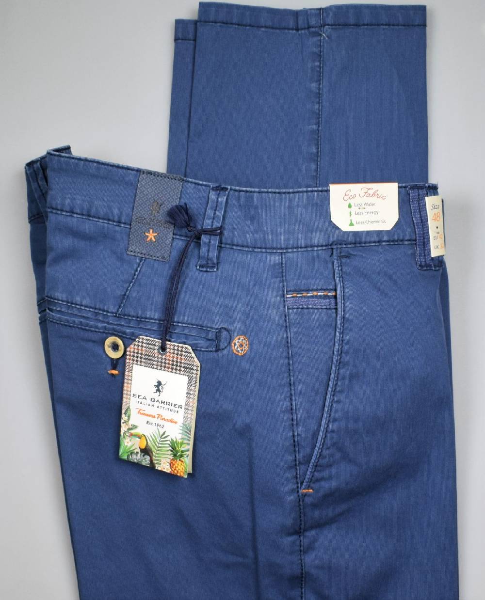 Sea Barrier Pantalone blu chiaro regular fit sea barrier in cotone stretch Grandi sconti