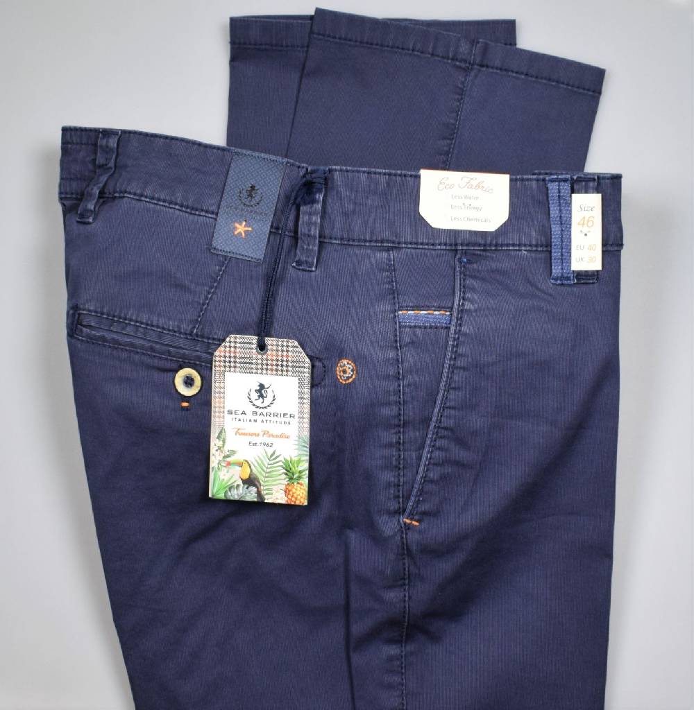 Sea Barrier Pantalone blu regular fit sea barrier in cotone stretch