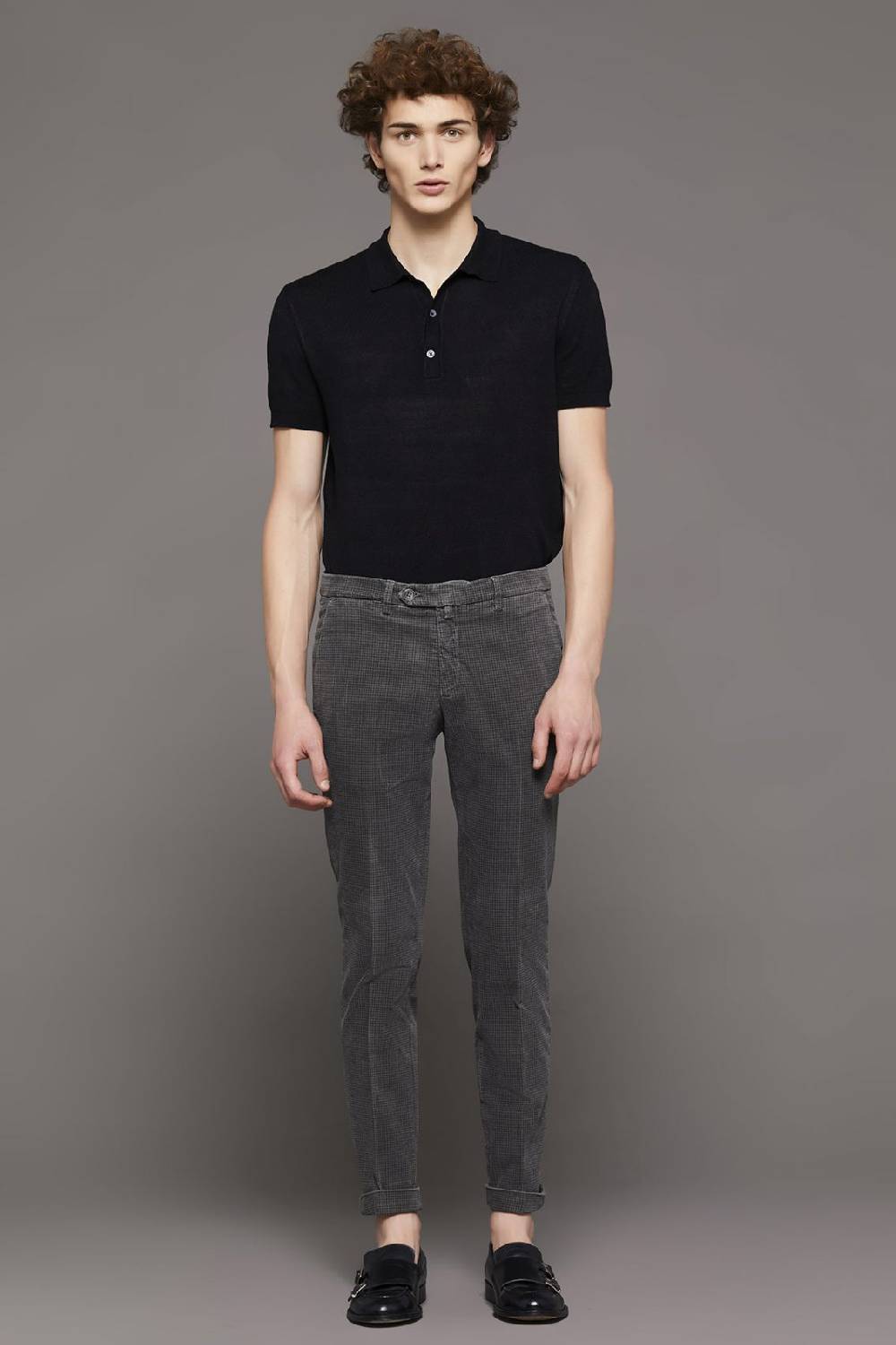 B Settecento Pantalone in velluto stampato slim fit bsettecento Offerte stagionali