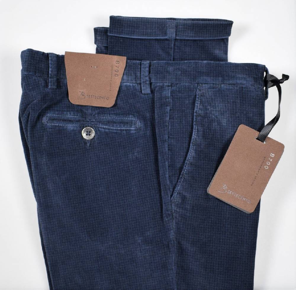 B Settecento Pantalone in velluto stampato slim fit bsettecento Offerte stagionali