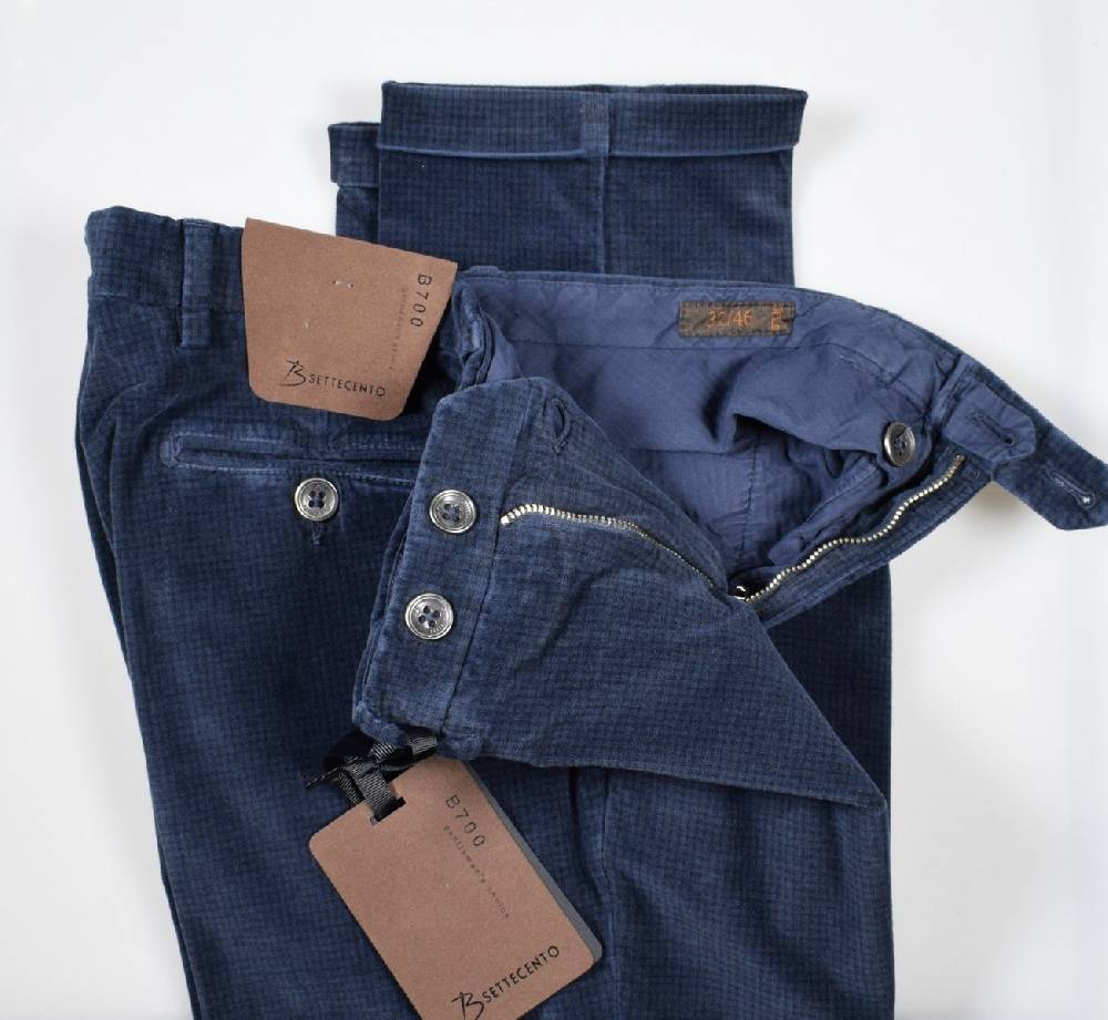 B Settecento Pantalone in velluto stampato slim fit bsettecento Offerte stagionali