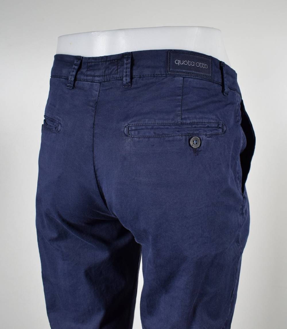 Quota Otto Pantalone slim fit quota otto in cotone stretch slim fit Offerte speciali