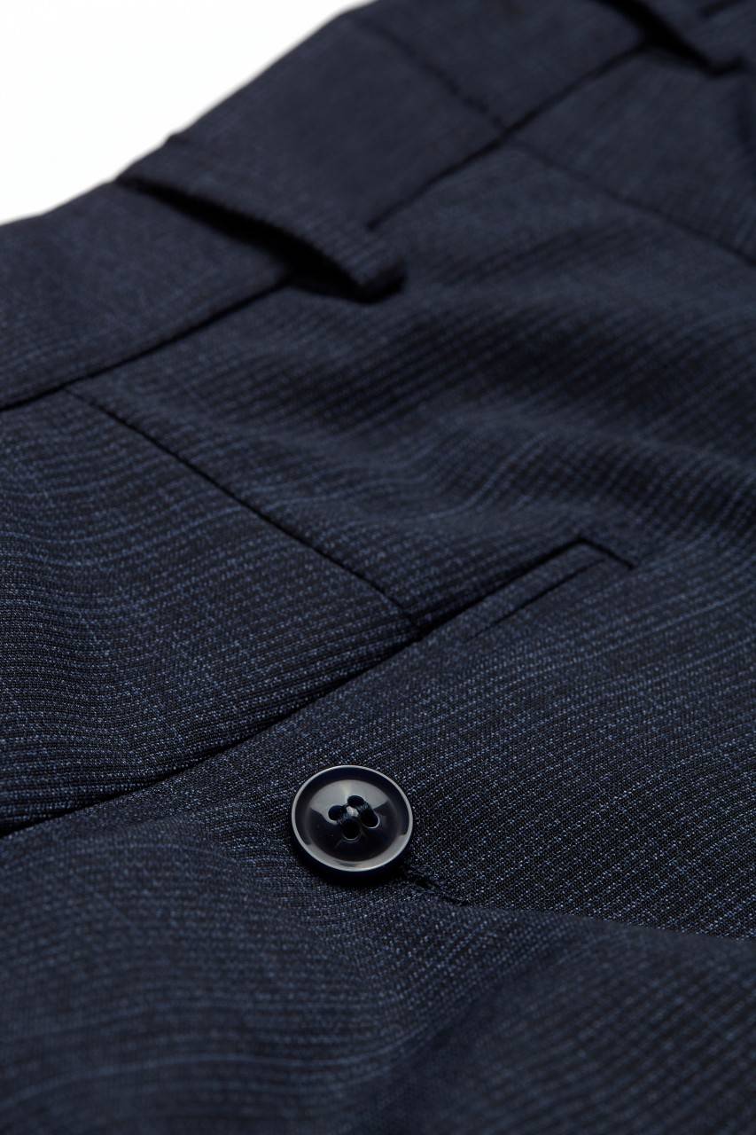 Digel Pantalone digel blu fantasia principe di galles drop sei modern fit Ritorno libero