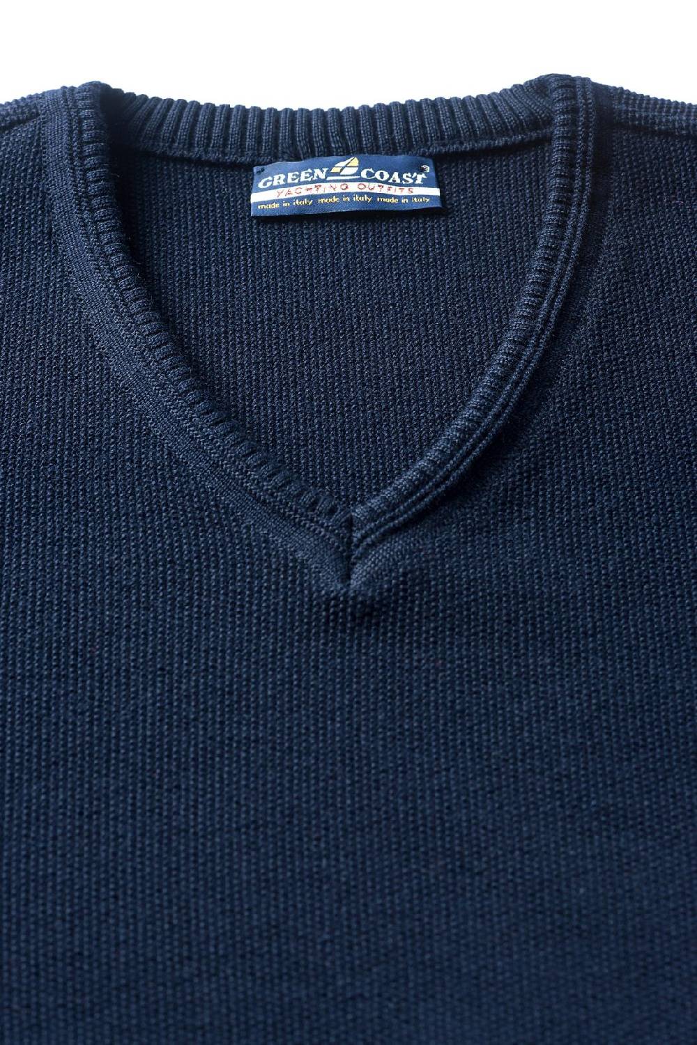 Green Coast Pullover blu green coast modern fit made in italy Ultimo giorno