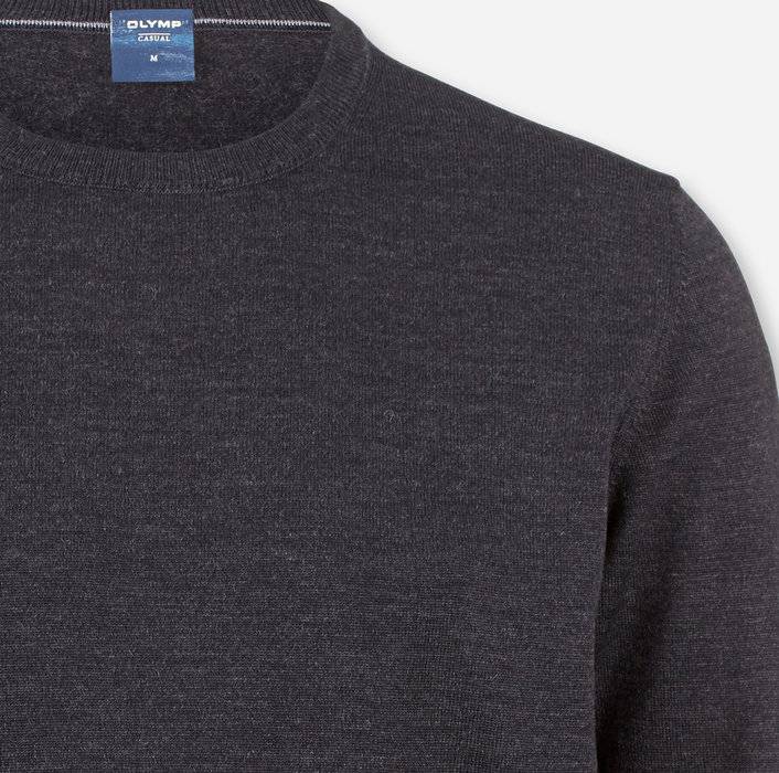 Olymp Maglione giro collo olymp in lana pettinata merino extra fine Fino al 60% di sconto