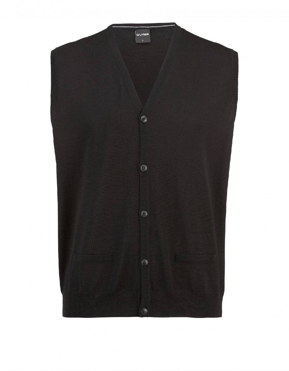 Olymp Gilet abbottonato con tasche olymp il lana merino pettinata Fino al 65% di sconto