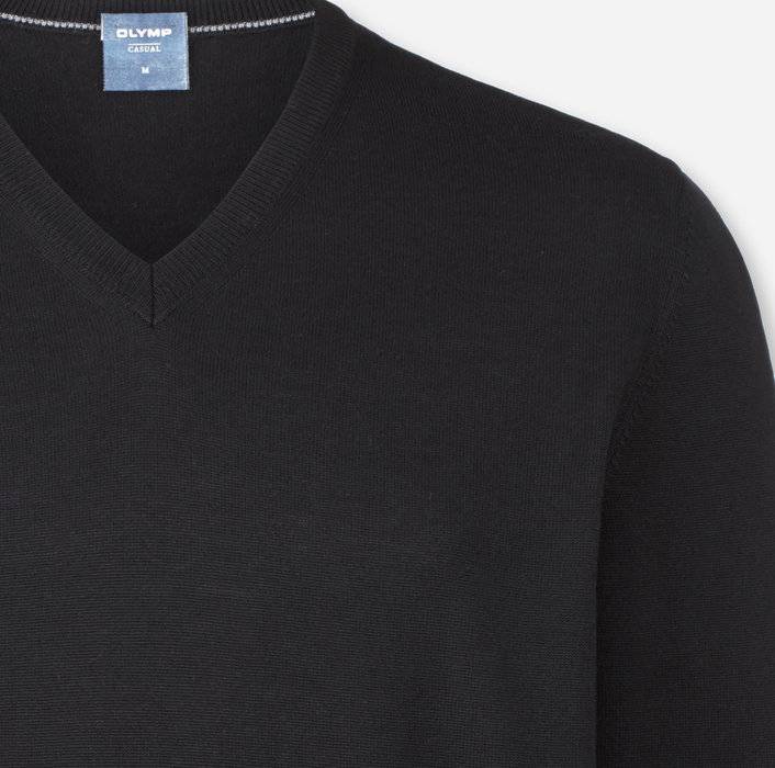 Olymp Maglione pullover collo a V olymp in lana pettinata merino extra fine Offerta speciale della fabbrica