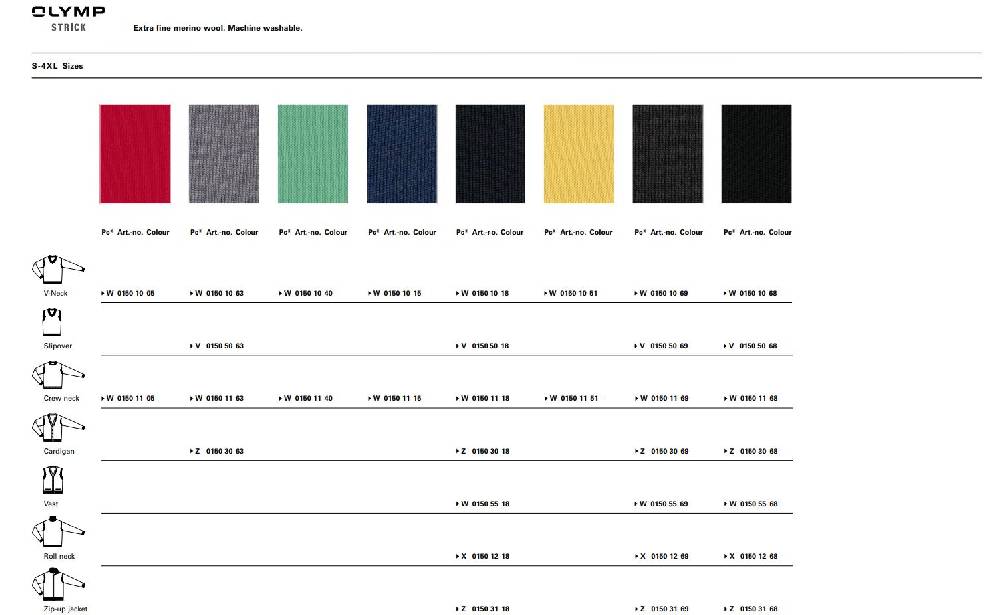 Olymp Maglione pullover collo a V olymp in lana pettinata merino extra fine Offerta speciale della fabbrica