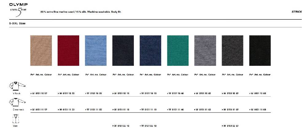 Olymp Maglione giro collo olymp in lana merino extra fine e seta Discount Store per i nuovi prodotti