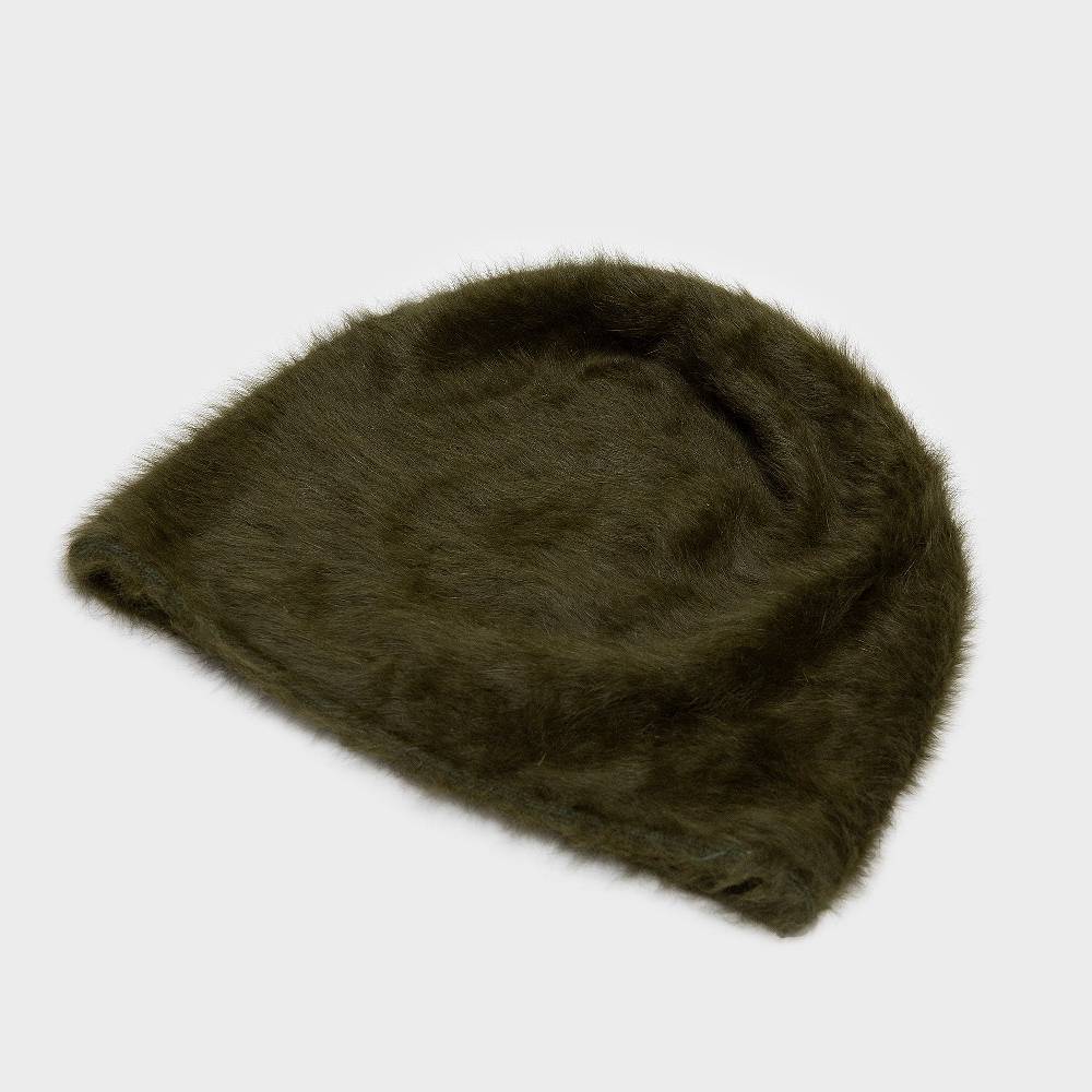Reinhard Plank CUFFIA ANGORA VERDE SCURO Novità