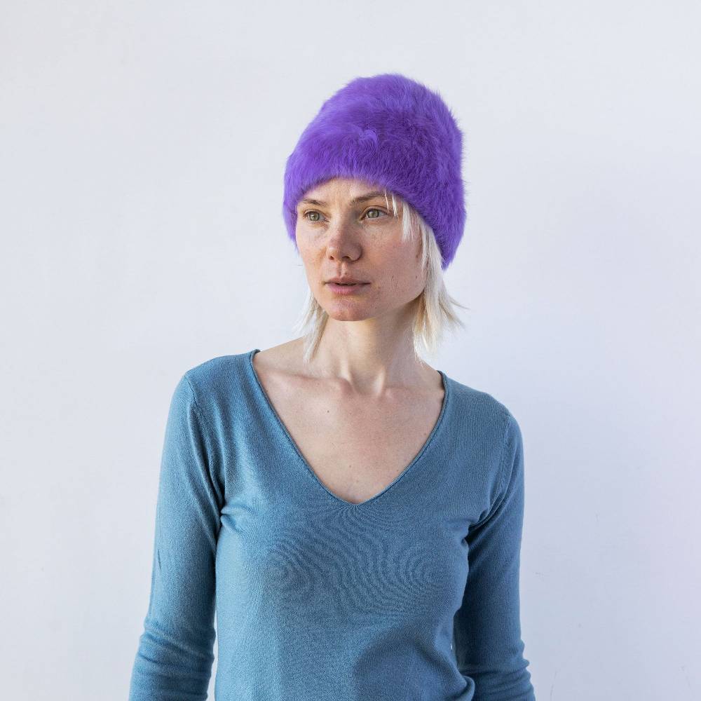 Reinhard Plank CUFFIA ANGORA VIOLA Shopping Online