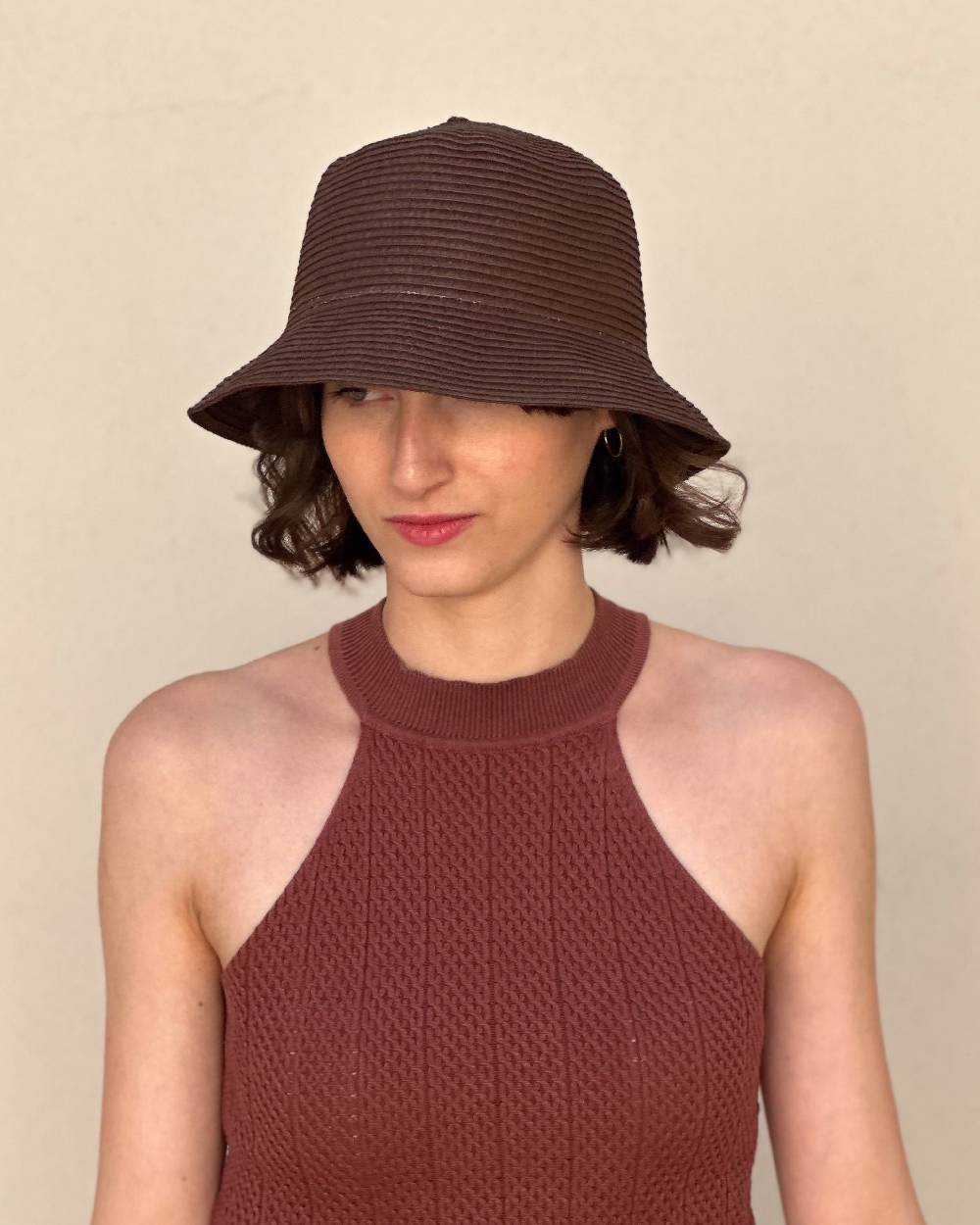 Reinhard Plank BUCKET STRAW T BROWN Vendite Flash