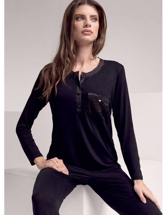 Lormar Pigiama serafino - Serie SATÈN Moda