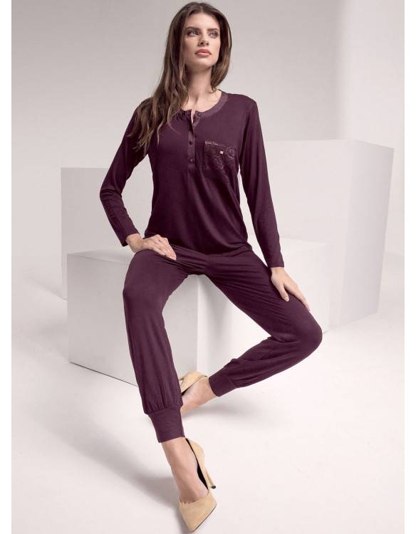 Lormar Pigiama serafino - Serie SATÈN Moda