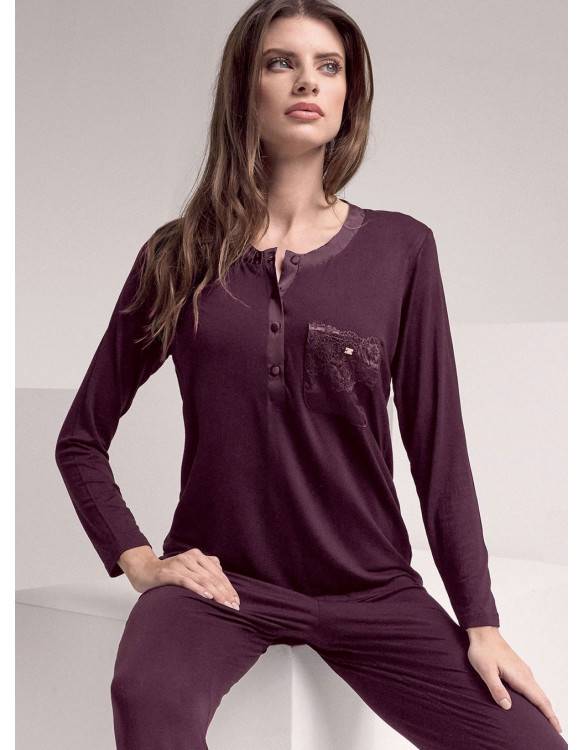 Lormar Pigiama serafino - Serie SATÈN Moda