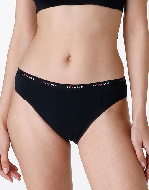 Lovable NUOVO Slip da ciclo lavabile in cotone biologico certificato, colore nero, per flusso medio Online