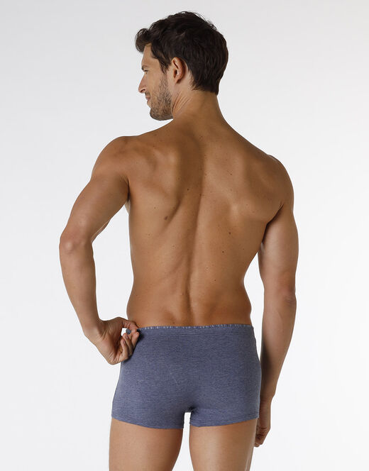 Lovable Boxer Rephined Cotton Modal, blu melange Qualità