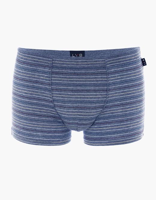 Lovable Boxer Rephined Cotton Modal, blu melange a righe Spedizione Gratuita