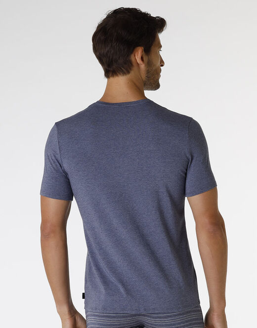 Lovable T-shirt Rephined Cotton Modal, blu melange Negozi Online