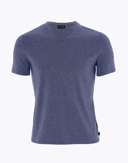 Lovable T-shirt Rephined Cotton Modal, blu melange Negozi Online