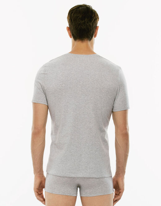 Lovable T-Shirt uomo con scollo a V profondo Supima Premium Cotton, grigio melange Shopping Online