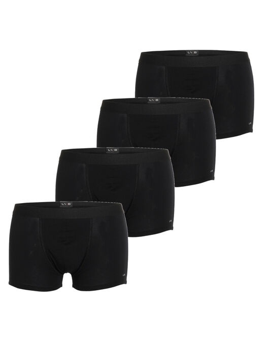 Lovable Boxer in cotone elasticizzato, confezione x4 nero Sconto