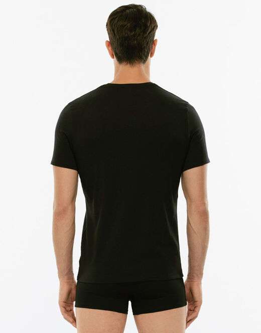 Lovable T-shirt girocollo Supima Premium Cotton in cotone elasticizzato, nero Offerta