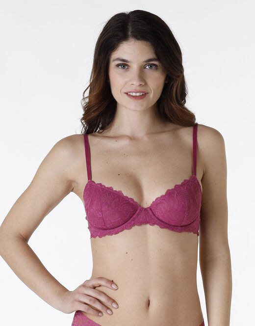 Lovable La Senza - Reggiseno con ferretto Obsession Lace in pizzo, malva Sottocosto