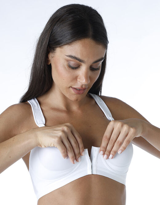 Lovable Reggiseno sportivo Active Comfort con apertura frontale alto impatto, bianco ACQUISTA ORA