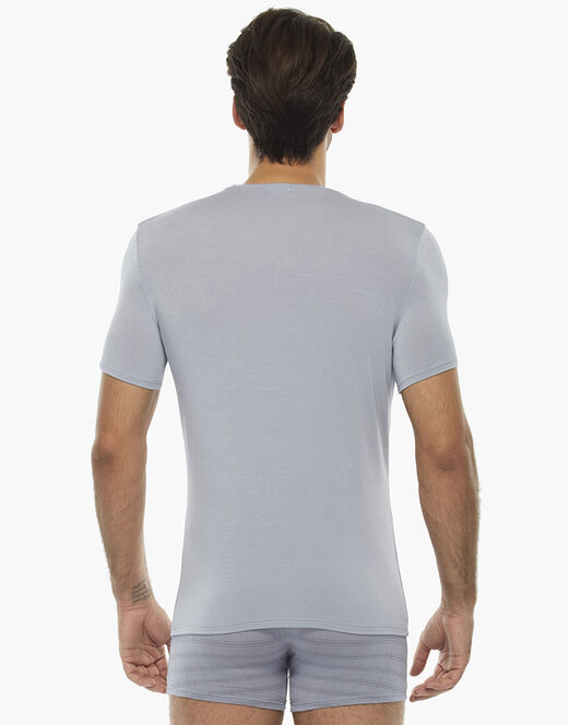 Lovable T-shirt uomo con scollo a v in micromodal, grigio chiaro Nuovo