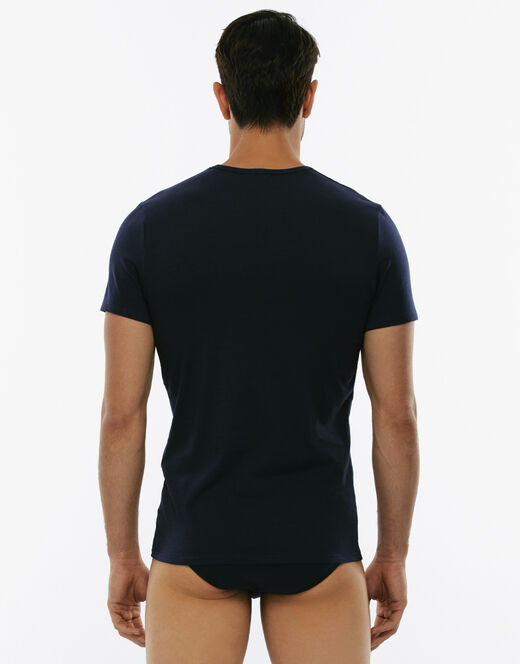 Lovable T-Shirt girocollo Cotton Stretch in cotone elasticizzato, blu Pezzi Unici
