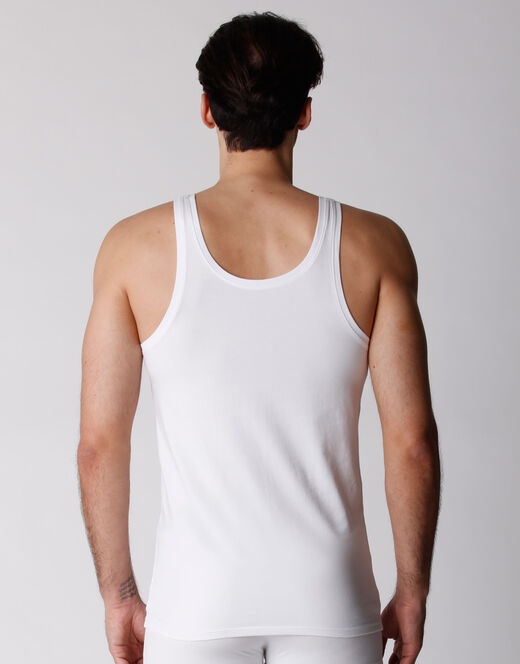 Lovable Canotta uomo in cotone biologico, confezione x2 bianco Sottocosto