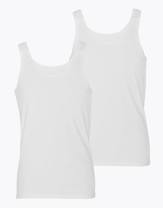 Lovable Canotta uomo in cotone biologico, confezione x2 bianco Sottocosto