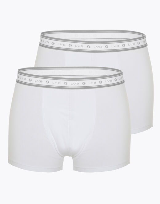 Lovable Boxer bipack uomo in cotone biologico, bianco Convenienza