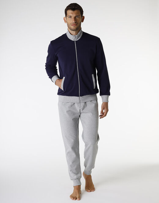 Lovable Homewear in cotone, blu navy e grigio melange Saldi