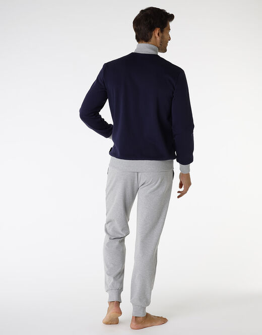 Lovable Homewear in cotone, blu navy e grigio melange Saldi