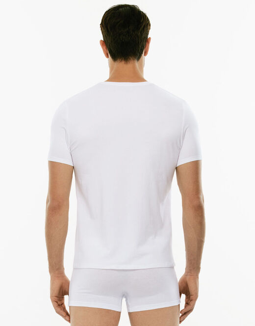 Lovable T-shirt girocollo Supima Premium Cotton in cotone elasticizzato, bianca Nuovo