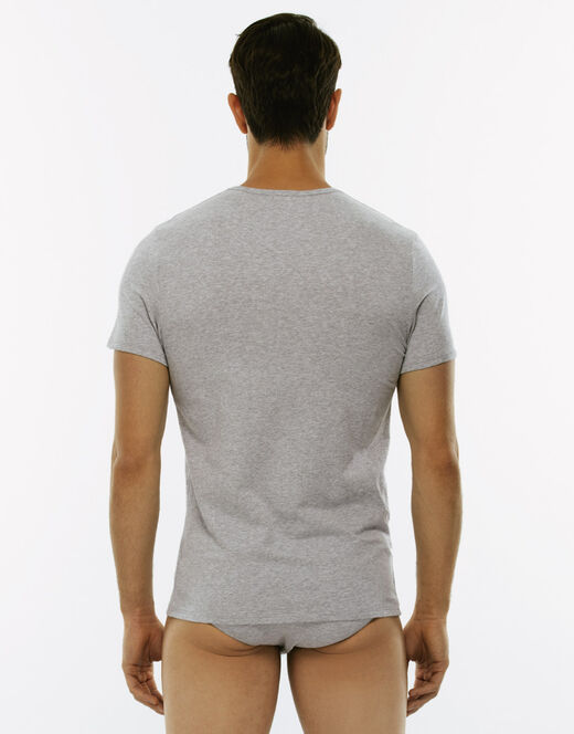 Lovable T-Shirt girocollo Cotton Stretch in cotone elasticizzato, grigio Qualità