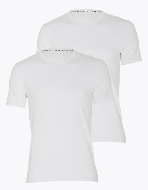 Lovable T-shirt scollo a V uomo in cotone biologico, confezione x2 bianco Fino Al -60%
