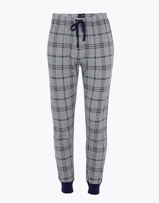 Lovable Pantalone in interlock di cotone, grigio melange stampato Online