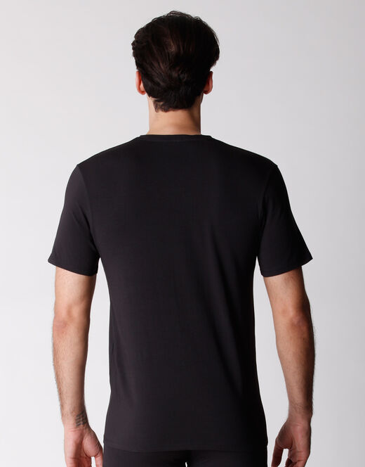 Lovable T-shirt scollo a V uomo in cotone biologico, confezione x2 nero Outlet