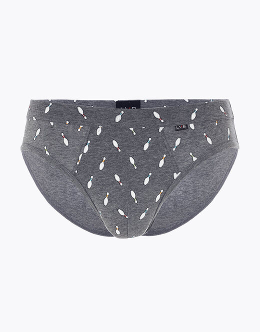 Lovable Slip Printed Stretch Cotton in cotone elasticizzato, grigio melange stampato Vendita Calda