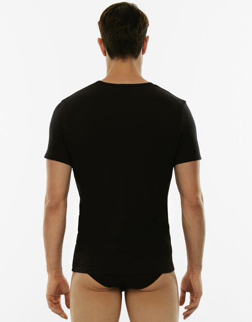 Lovable T-Shirt girocollo Cotton Stretch in cotone elasticizzato, nero Saldi Di Fabbrica