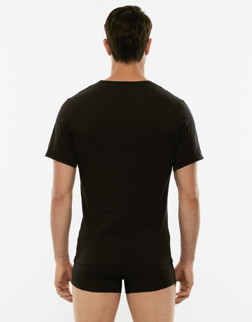 Lovable T-shirt 100% cotone Pure Cotton con scollo a V, nero Vendite Flash