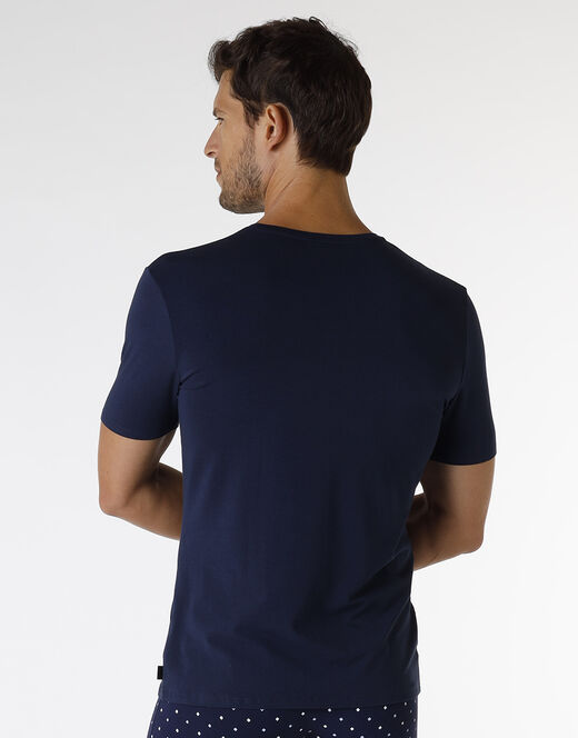Lovable T-shirt Rephined Cotton Modal, blu navy Negozio