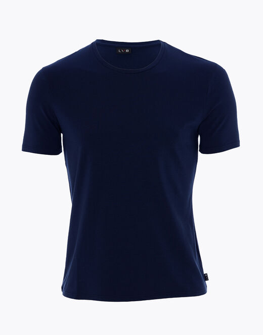 Lovable T-shirt Rephined Cotton Modal, blu navy Negozio